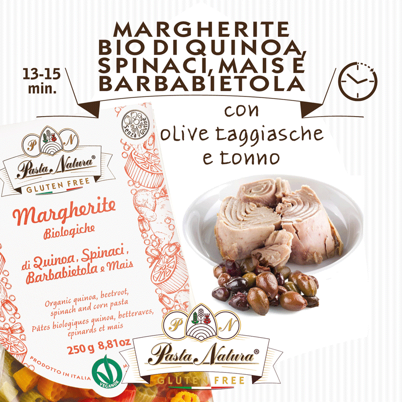 MARGHERITE BIO AL TONNO E TAGGIASCHE